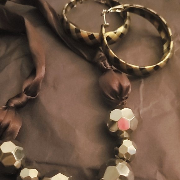 Silver and brown Necklace - 3 for $20 - Picture 2 of 3